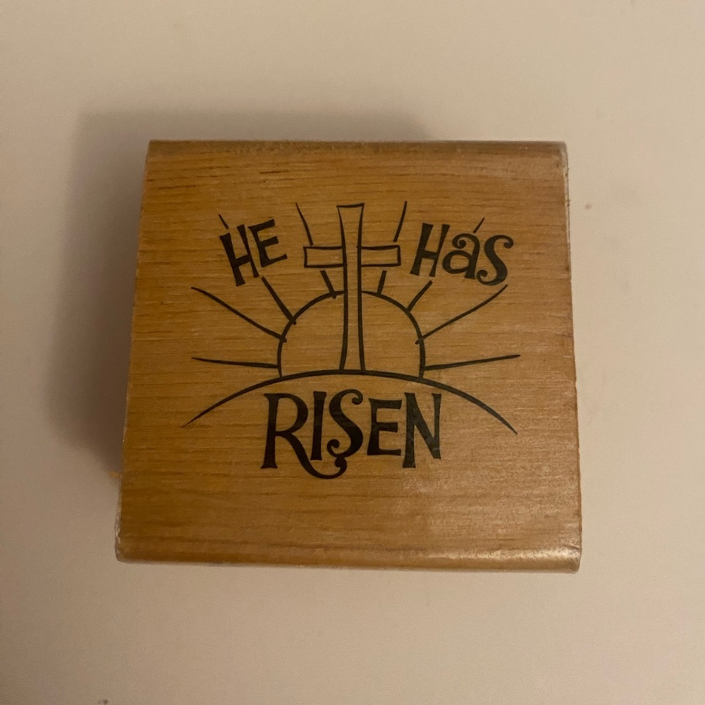Craft Smart He Has Risen Religious rubber stamp